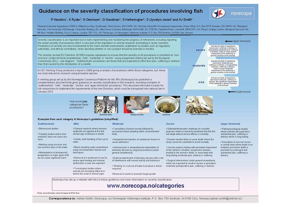 Severity classification og fish procedures